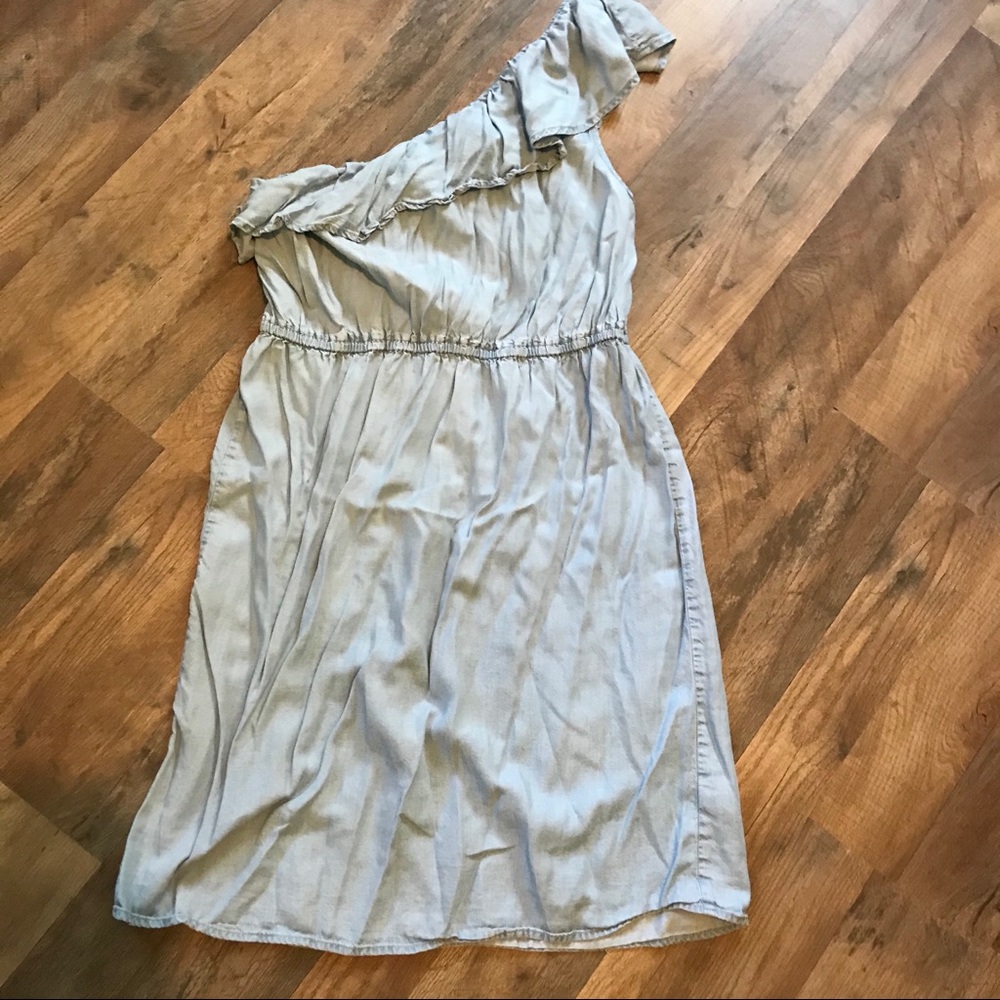 One-Shoulder Jean Dress